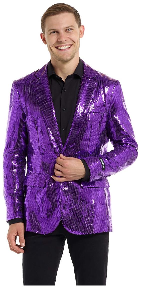 Suitmeister Men's Blazers Sequins Purple