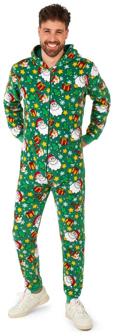 Suitmeister Men's Onesies Santa Elves Green