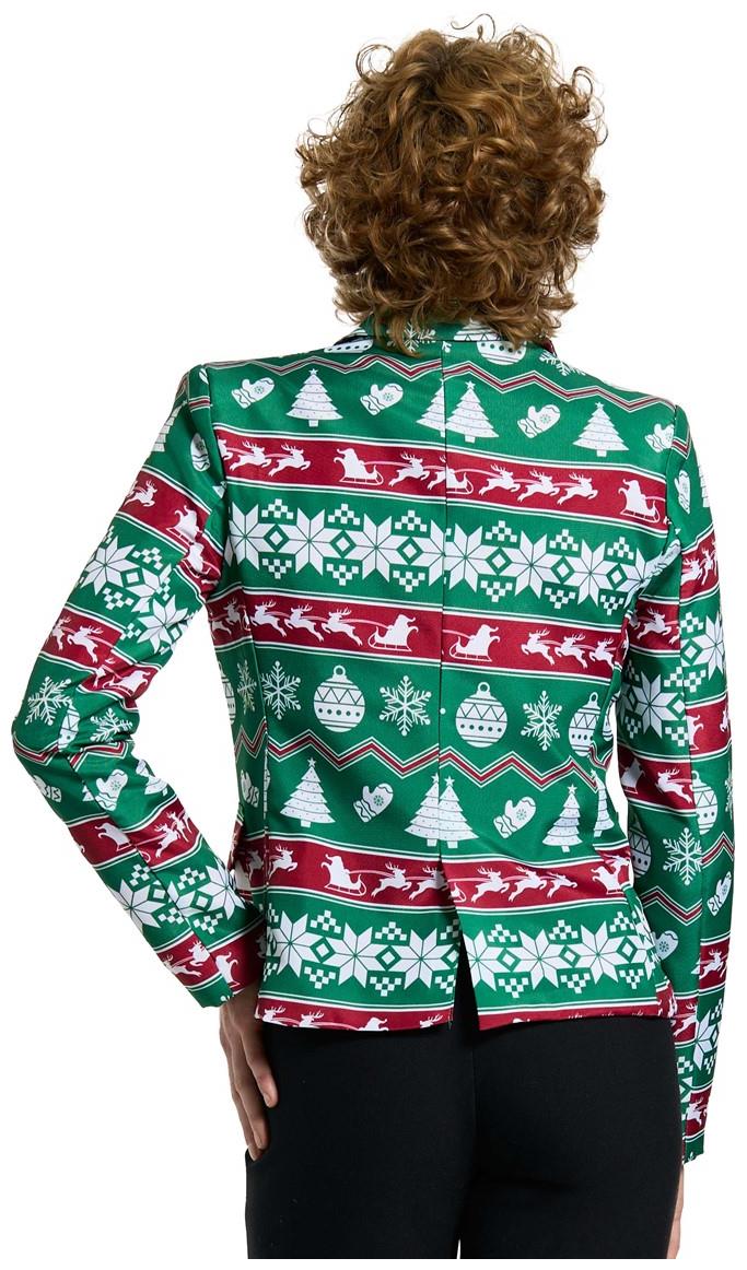 Suitmeister Women's Blazers WMNS Christmas Green Nordic Jacket