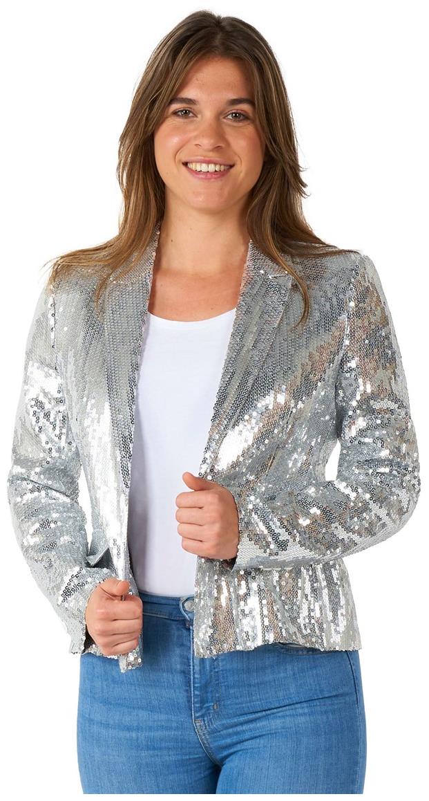 Suitmeister Women's Blazers WMNS Sequins Silver