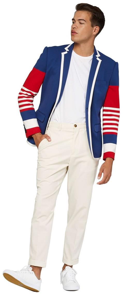 OppoSuits Deluxe Men's Blazers Supportswear - Dandy Fan - Cobalt Blue