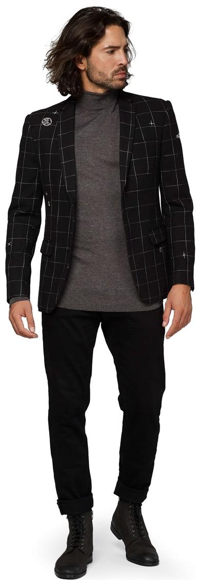 OppoSuits Deluxe Men's Blazers Outer Space - Galaxy Map - Black