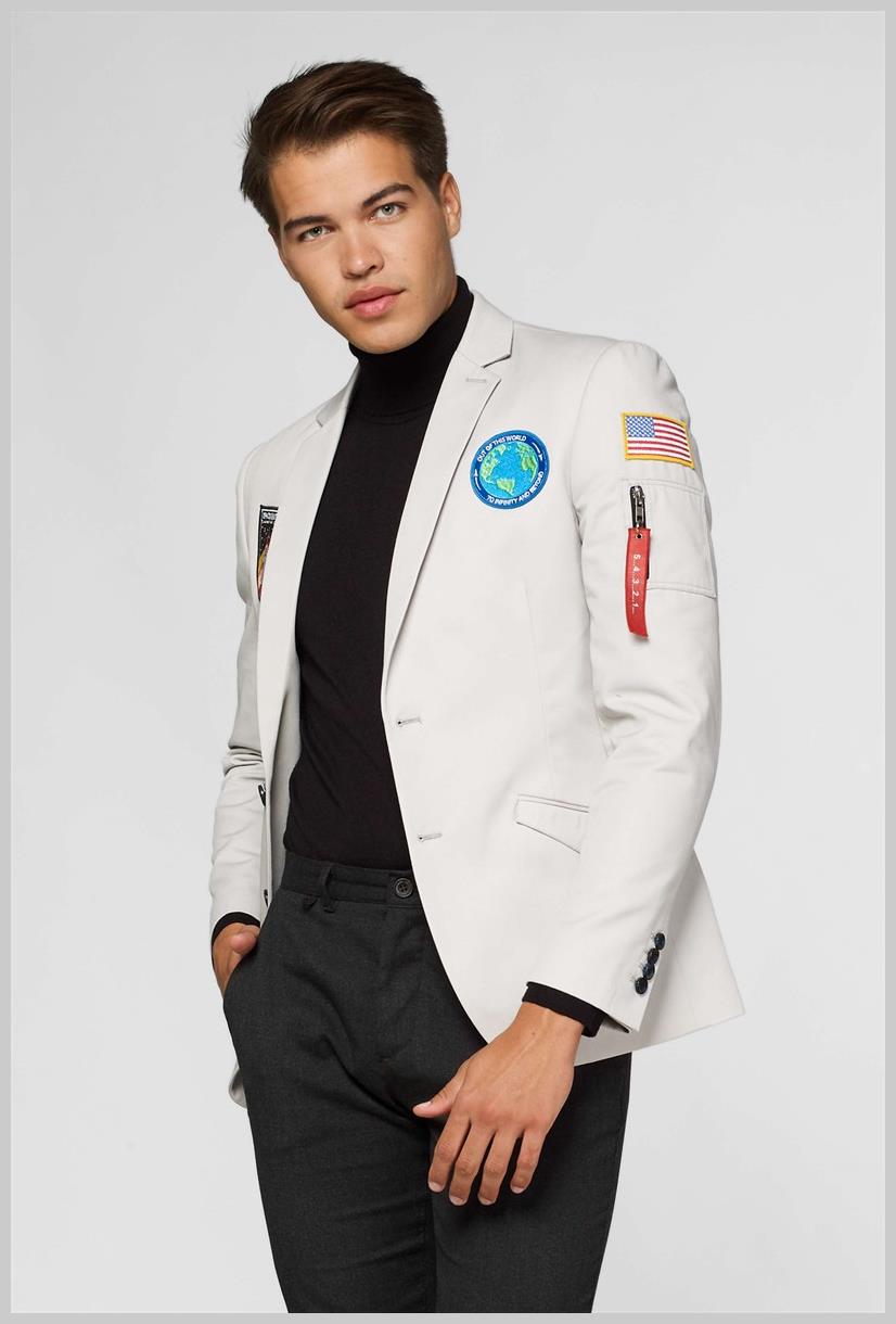 OppoSuits Deluxe Men's Blazers Outer Space - Astronaut - Space Grey