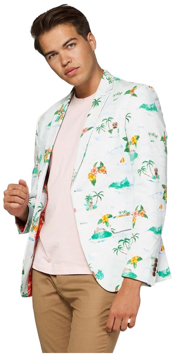 OppoSuits Deluxe Men's Blazers Tropical - Hawaiian - Aloha Blue