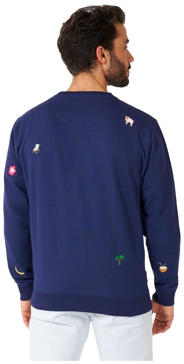OppoSuits Deluxe Men's Sweaters Summer Icons - Navy