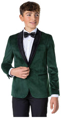 OppoSuits Deluxe Teen Boys' Blazers TEEN BOYS Dinner Jacket - Rich Green