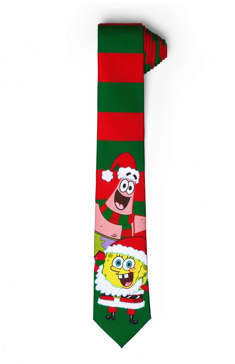 OppoSuits Men's Ties SpongebobT Tie - Christmas