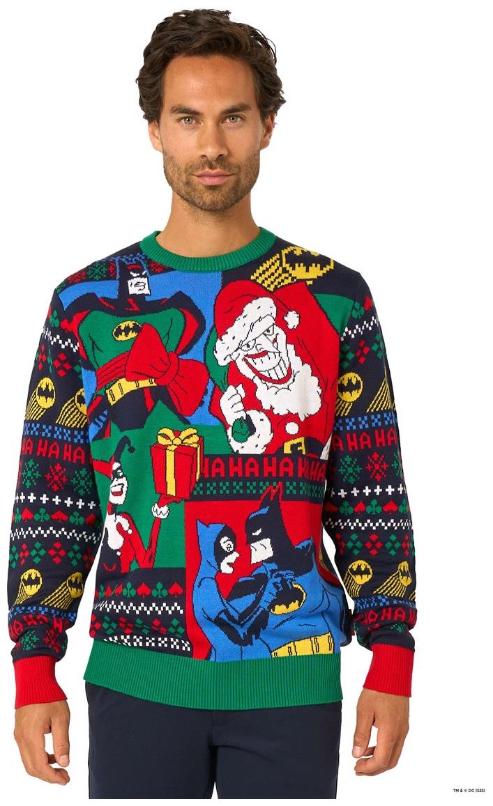 OppoSuits Adults' Knitted Sweaters Batman Christmas Sweater