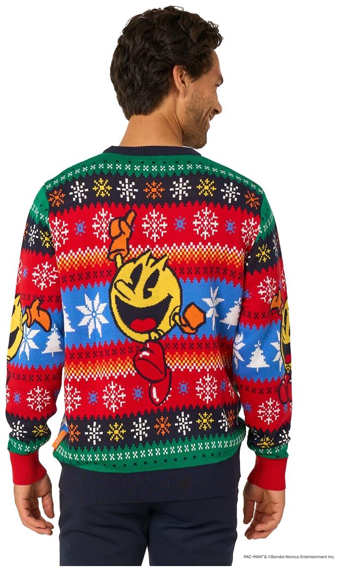 OppoSuits Adults' Knitted Sweaters Pac-Man Christmas Sweater