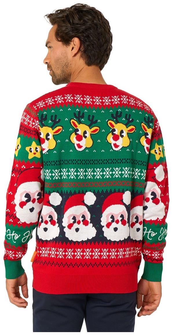 OppoSuits Adults' Knitted Sweaters Happy Claus Christmas Sweater