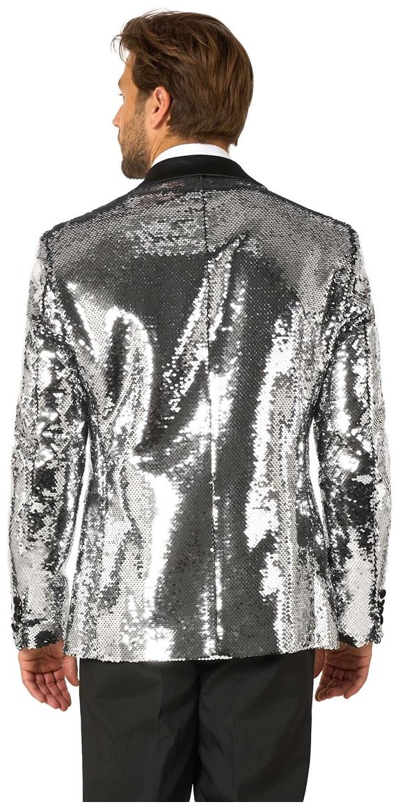 OppoSuits Men's Blazers Shiny Silver Sequins