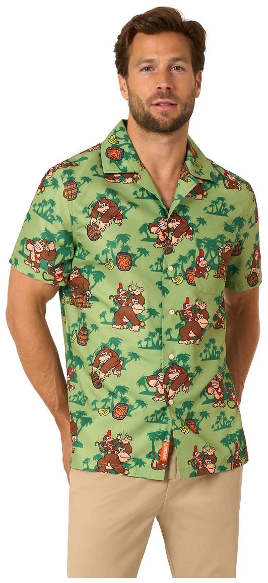 OppoSuits Men's Hawaiian Shirts Donkey KongT - Bananas - Shirt