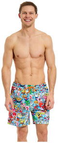 OppoSuits Men's Swim Shorts SpongeBob Frenzy