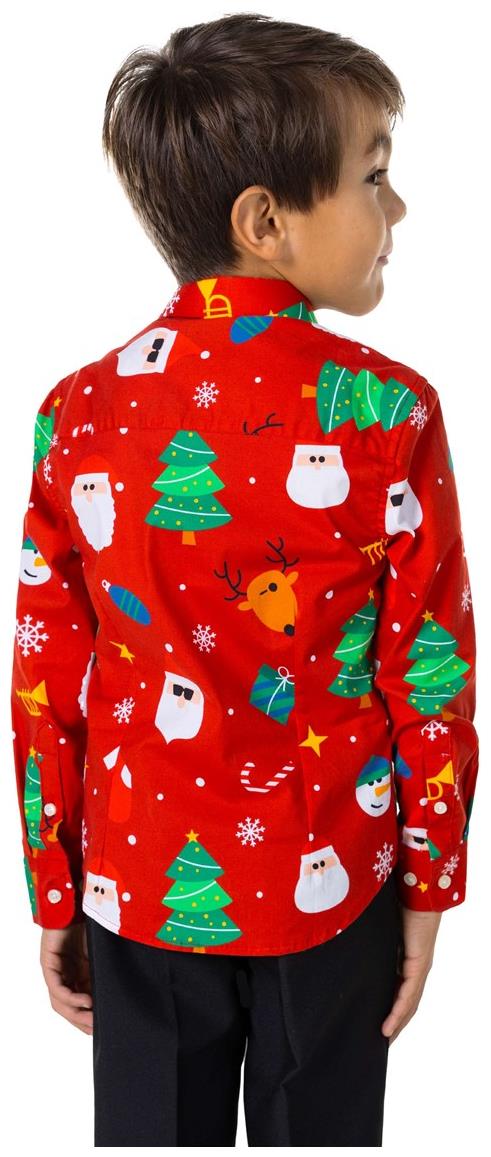 OppoSuits Boys' Shirts SHIRT LS Festivity Red Boys