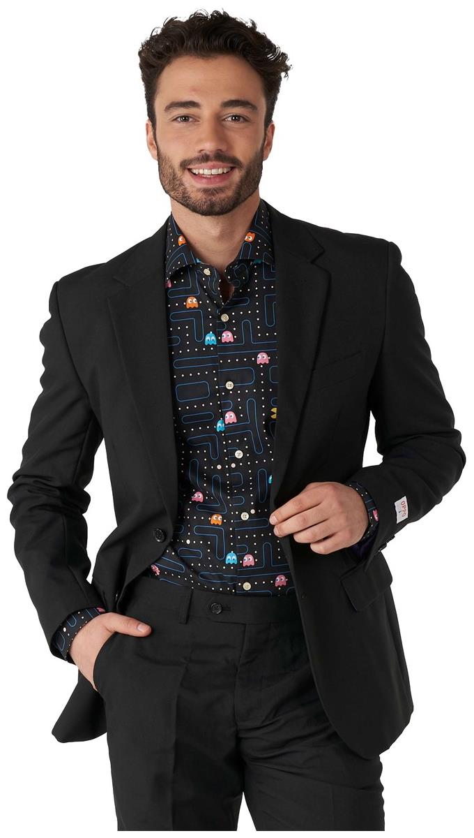 OppoSuits Men's Shirts SHIRT LS PAC-MANT