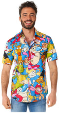 OppoSuits Men's Summer Shirts SHIRT Short Sleeve NickelodeonT Cartoons