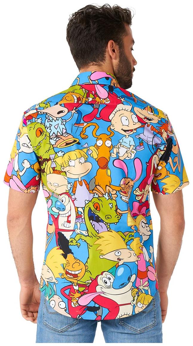 OppoSuits Men's Summer Shirts SHIRT Short Sleeve NickelodeonT Cartoons