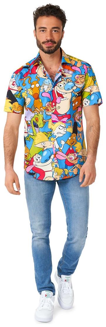 OppoSuits Men's Summer Shirts SHIRT Short Sleeve NickelodeonT Cartoons