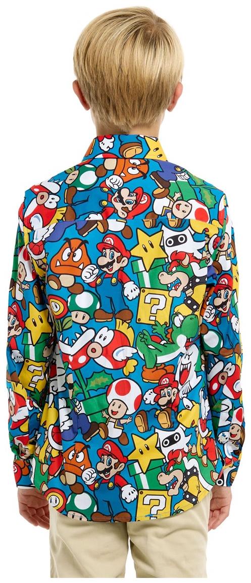 OppoSuits Teen Boys' Shirts SHIRT LS Super Mario Teen Boys