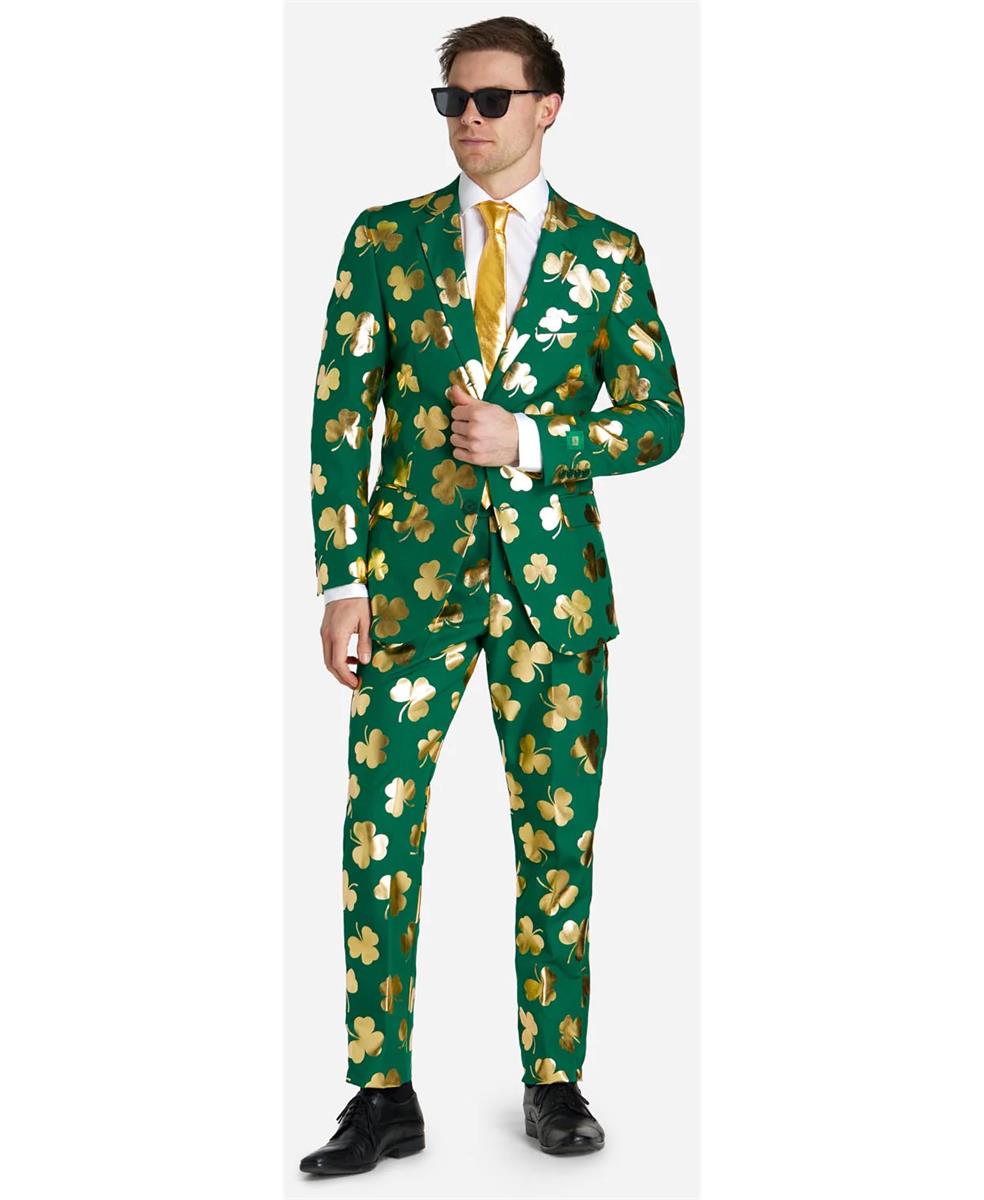 OppoSuits Men's Suits Mr. Clover Clover