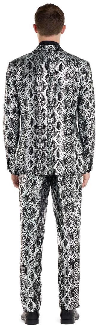 OppoSuits Men's Suits Silver Snake