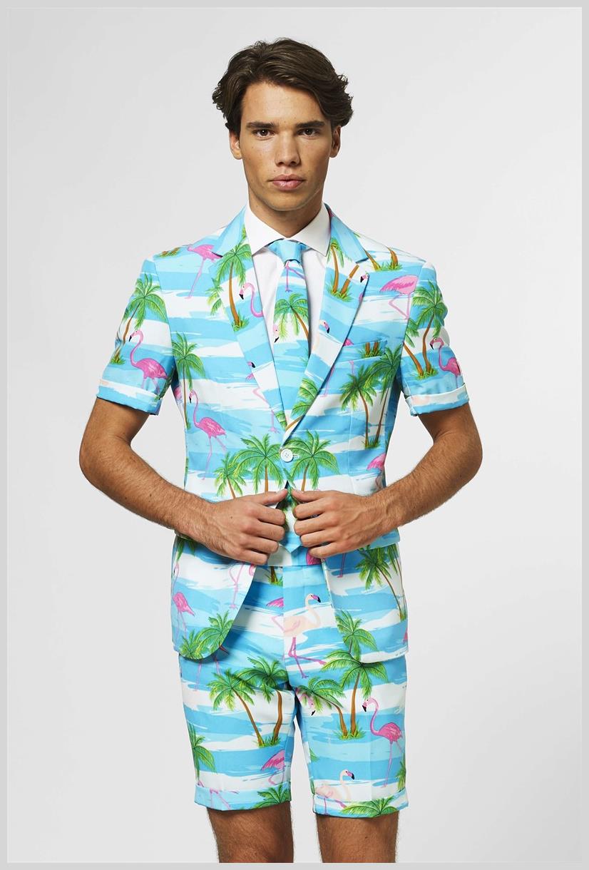 OppoSuits Men's Summer Suits SUMMER Flaminguy