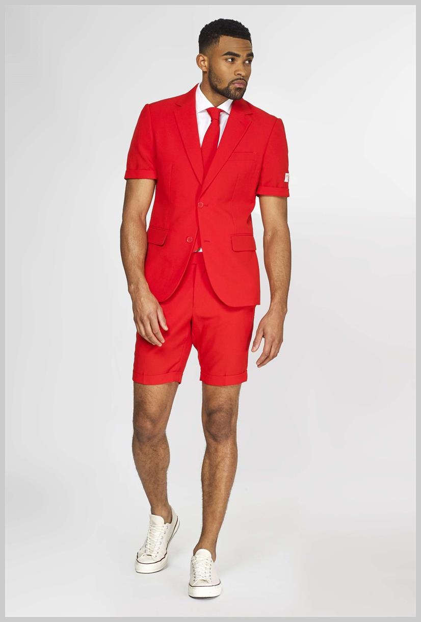 OppoSuits Men's Summer Suits SUMMER Red Devil