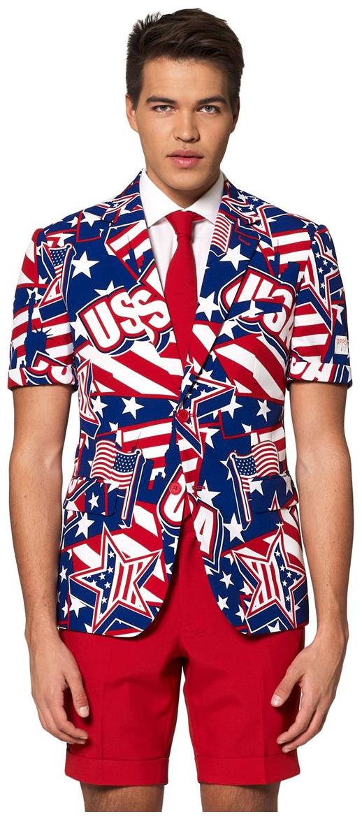 OppoSuits Men's Summer Suits SUMMER Mighty 'Murica