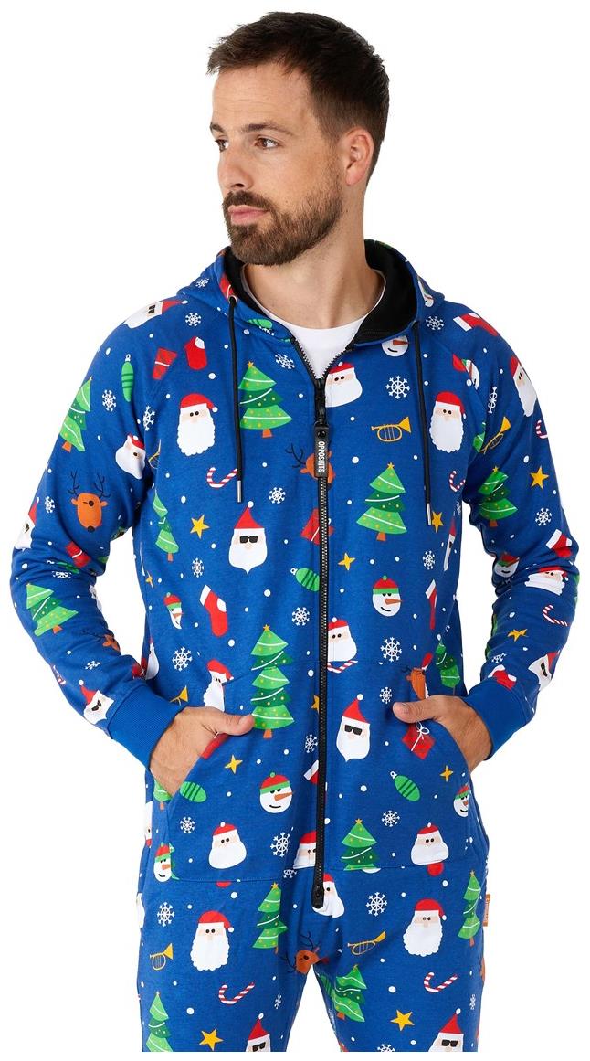 OppoSuits Men's Onesies Festivity Blue