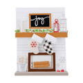 Fireplace Mantle Family of 2 Customizable Ornament