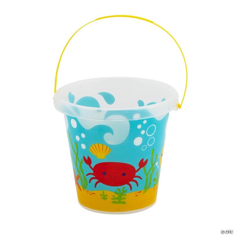 Ocean Scene Sand Buckets – 12 Pc.