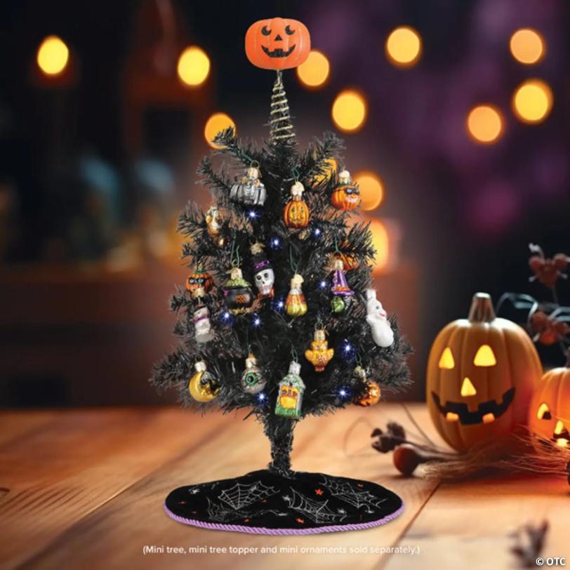 Old World Christmas Mini Halloween Spider Tree Skirt, 12 Inches Diameter