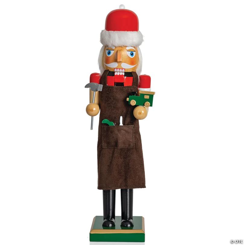 Ornativity Christmas Toy Maker Nutcracker Red and Green Wooden Nutcracker  Xmas Themed Holiday Nut Cracker Doll Figure Decorations