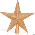 Ornativity Glitter Star Tree Topper - Christmas Champagne Decorative Holiday Bethlehem Star Ornament