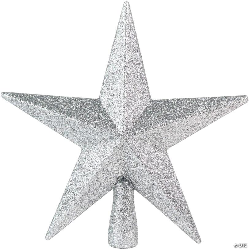 Ornativity Glitter Star Tree Topper - Christmas Silver Decorative Holiday Bethlehem Star Ornament 8