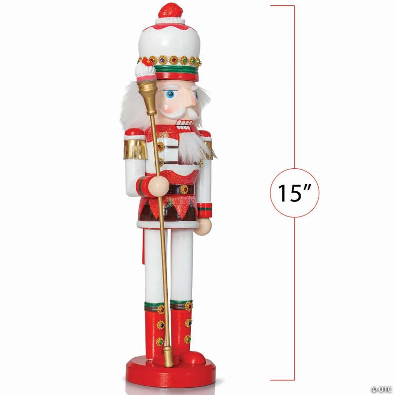 Ornativity Strawberry Toy Soldier Nutcracker - Strawberry Hat with Cupcake Scepter King Theme Christmas Nutcracker Figure Holiday Decoration