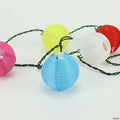 PENN 10-Count Multi-Color Round Chinese Lantern Christmas Light Set  9ft Green Wire