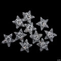 PENN 10 Battery Operated Clear LED Spun Glass Star Christmas Lights