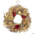 Pampas Grass and Dried Fall Harvest Floral Wreath - 11