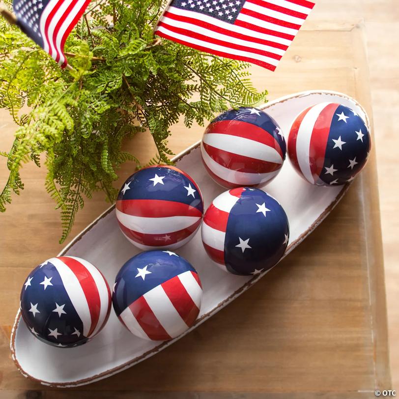 Patriotic Decorative Orbs