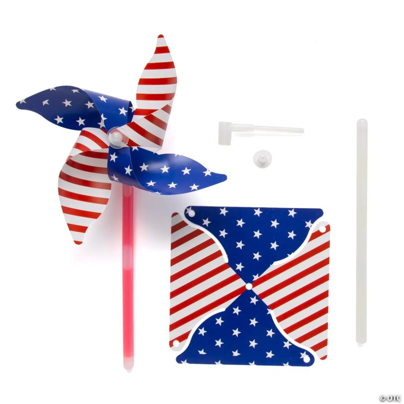 Patriotic Glow Stick Pinwheels - 12 Pc.