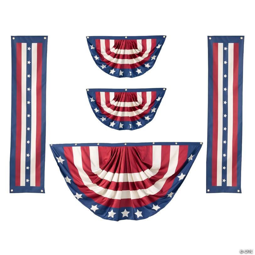 Patriotic Vintage Americana Bunting Grand Decorating Kit - 5 Pc.