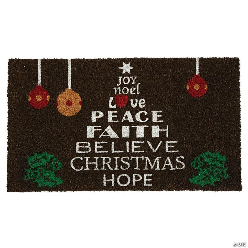 Peace Faith Believe Coir Mat