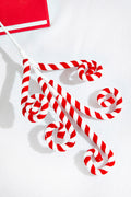 24" Red and White Peppermint Swirl Spray