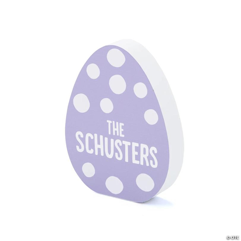 Personalized Family Name Easter Egg Tabletop Decoration