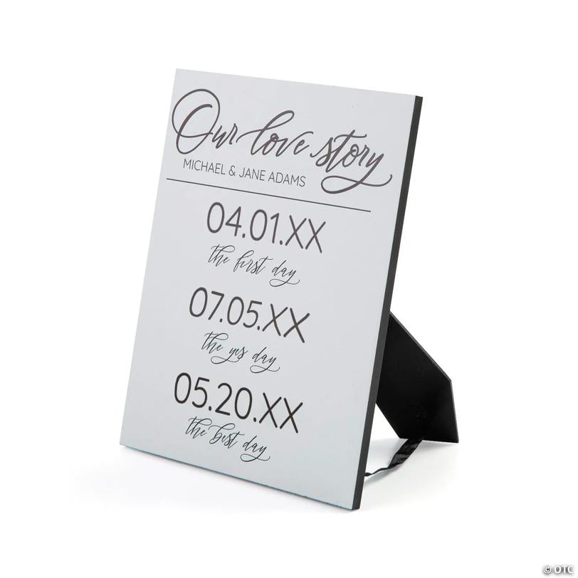Personalized Medium Our Love Story Wedding Tabletop Sign