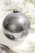 4" - 6" Pewter Glass Finial and Ball Ornaments