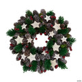Pine Cone and Berries with Stars Artificial Christmas Wreath  10-Inch  Unlit