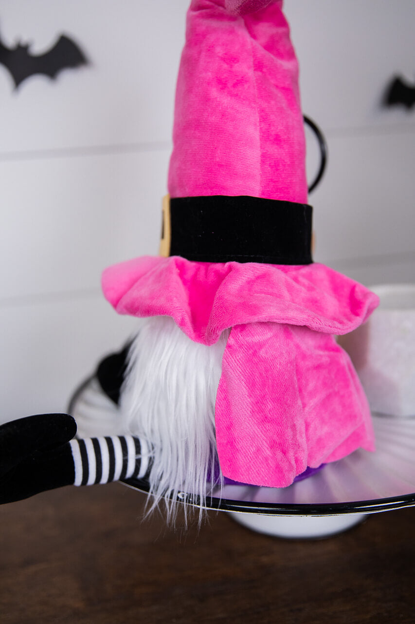 22” Plush Witch Gnome - Pink