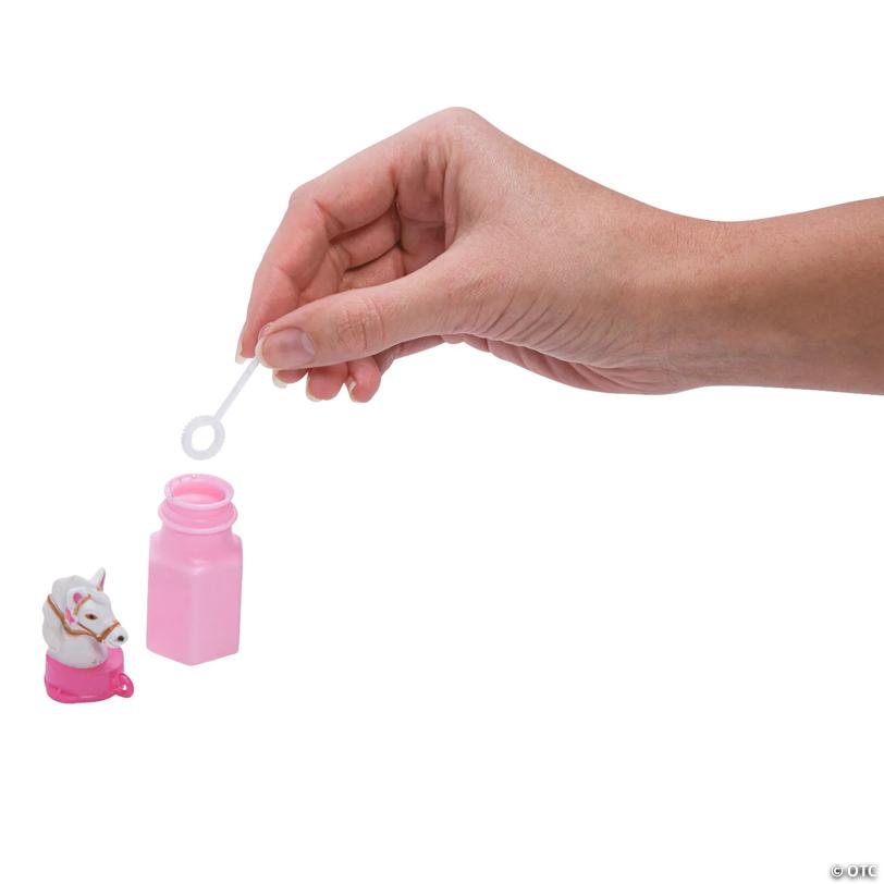 Pink Cowgirl Bubble Bottles - 12 Pc.